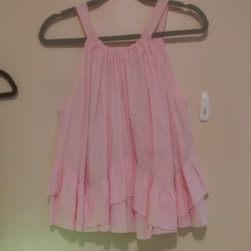 Lulu's Soft Pink Ruffled Tank Top